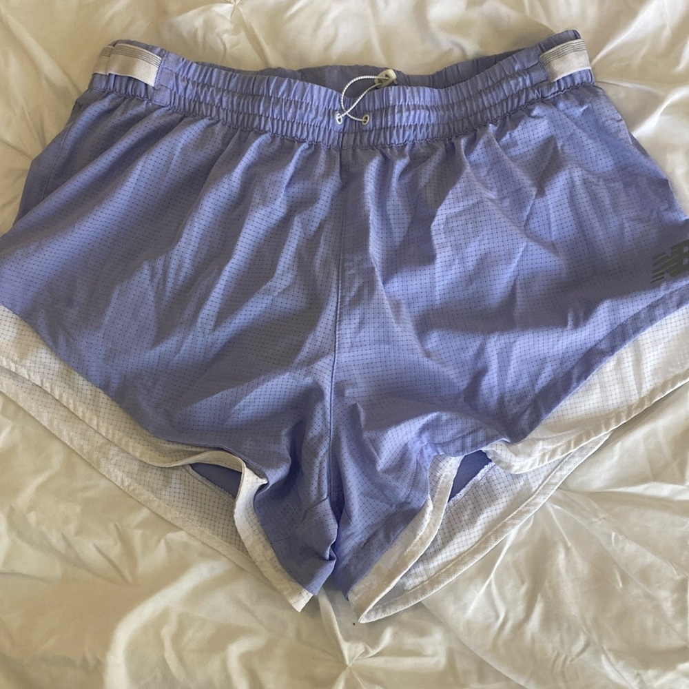 Worn twice, purple, new balance, running shorts!